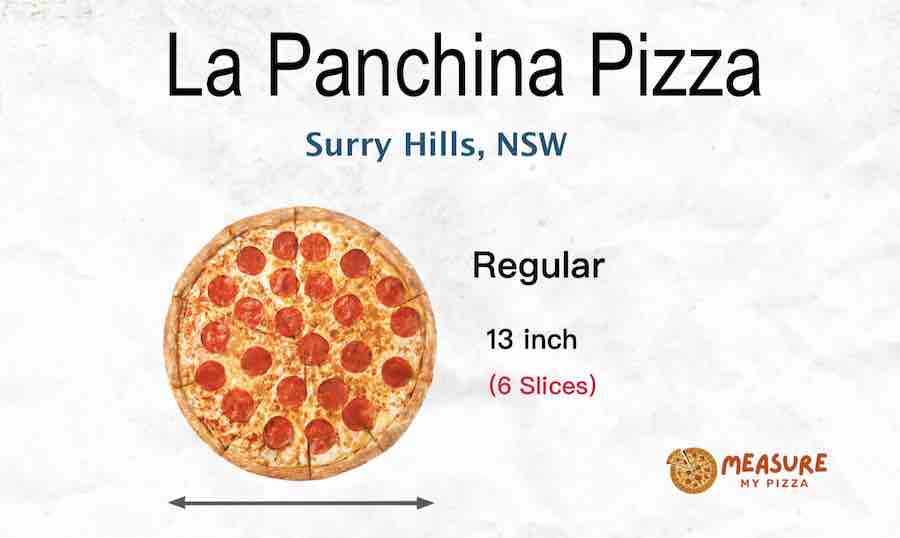 La Panchina Pizza in Surry Hills Sizes